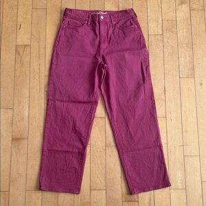 Pink Straight-Leg Jeans